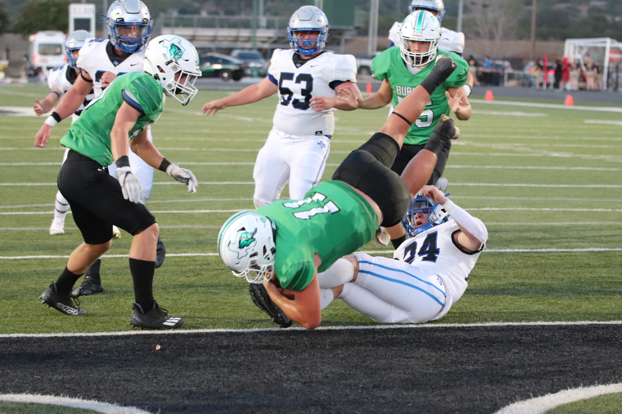 football earns big win over La Vernia in season opener Texas